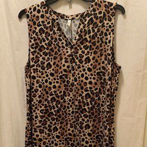 NY PETITE PLUS SIZE  3X ANIMAL PRINT DRESS A28